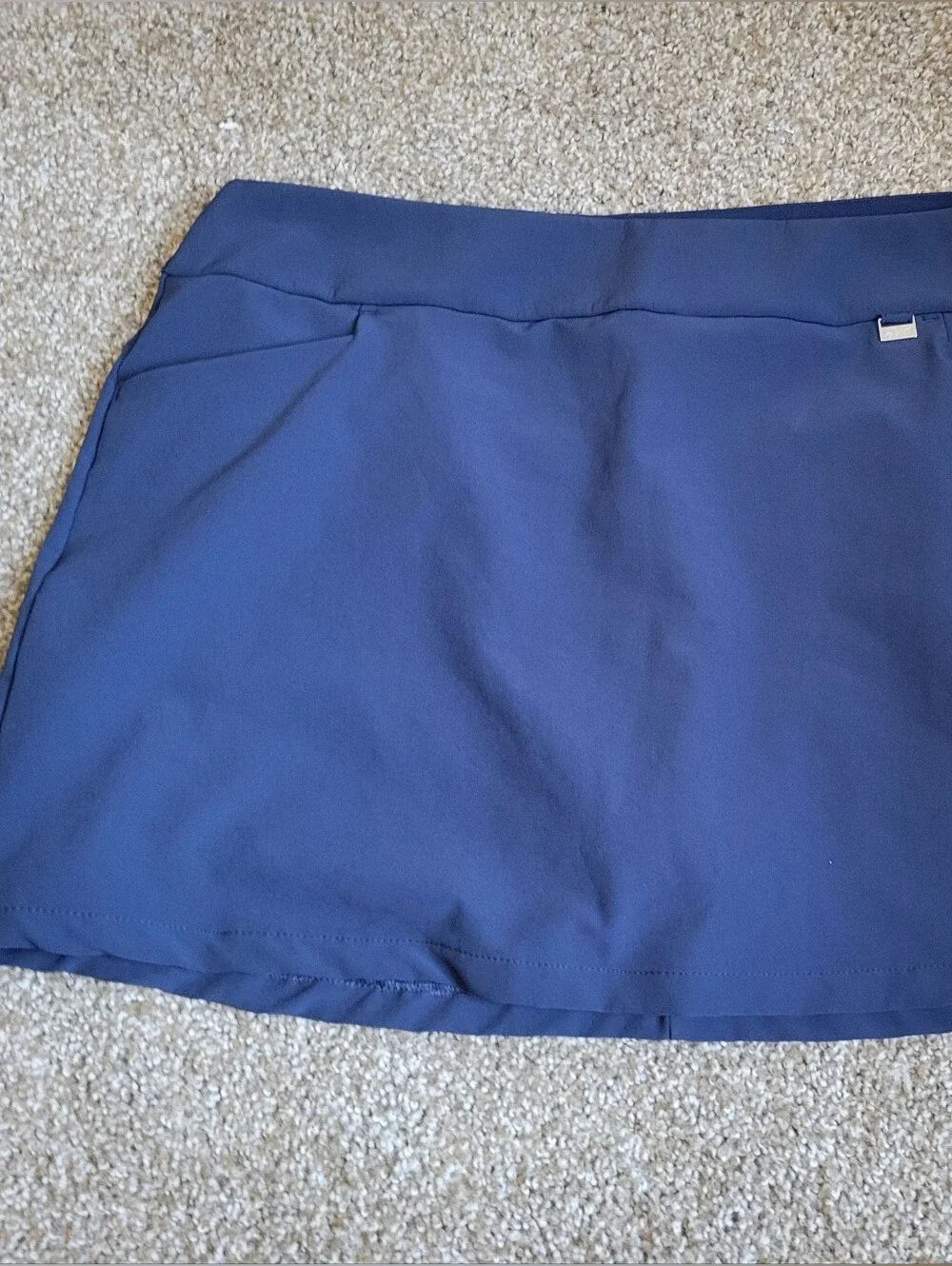 Greg Norman Women's Skort Golf/Tennis Size XL Navy Zippered Pockets Short